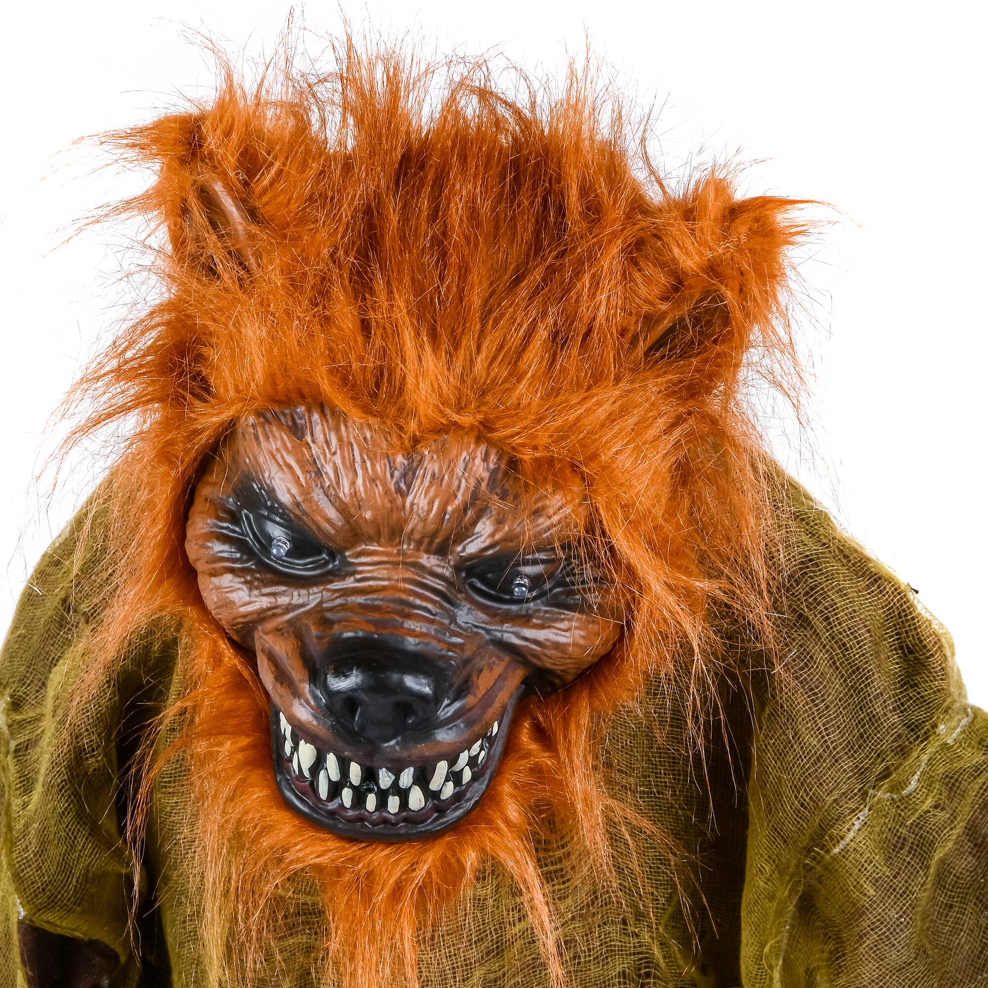 63" Halloween Sound Activated Animated Werewolf